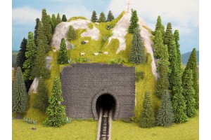 Радиусный туннель однопутный, 25 на 25 см, высота 12 см