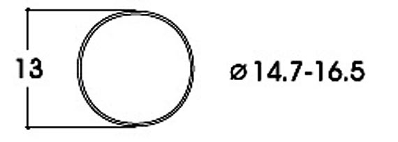 Фрикционные кольца AC, 14,7 - 16,5 mm диаметр, 10 штук