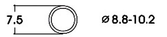 Фрикционные кольца AC, 8,8 - 10,2 mm диаметр, 10 штук